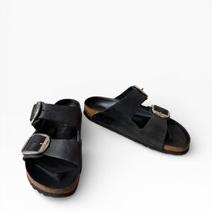 Birkenstock Arizona Big Buckle Sandals in Black